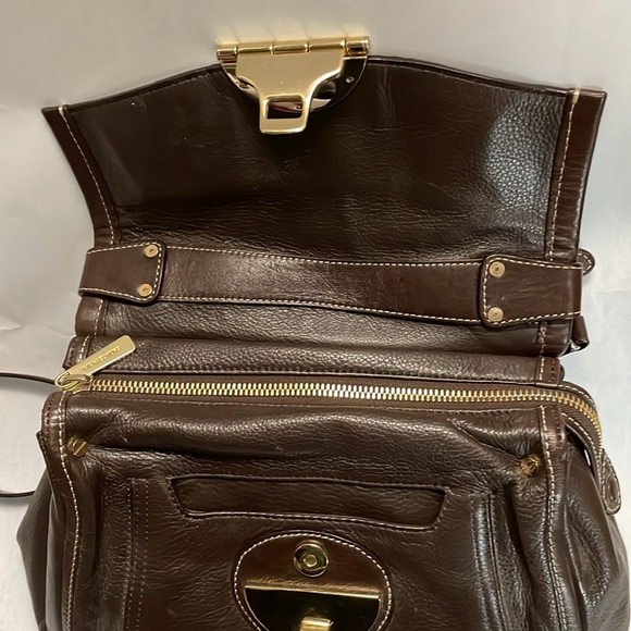 Vintage Michael Kors Handbag, Brown Leather with Dyed Calf Hair in Leopard, Med - Picture 8 of 16